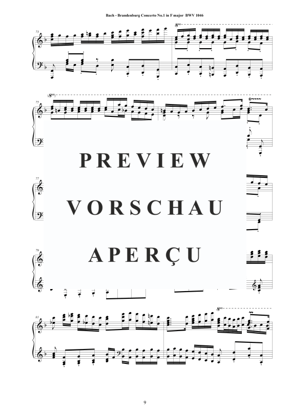 Product gallery: Page 10 of 11 Brandenburg Concerto No. 1 in F major BWV 1046, , Solo Piano