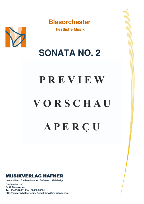 Product gallery: Page 2 of 11 SONATA NO. 2, , (large wind orchestra)