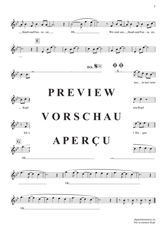 Produktgalerie: Seite 4 von 4 Nur in meinem Kopf , Bourani, Andreas, (Oboe / Fagott)