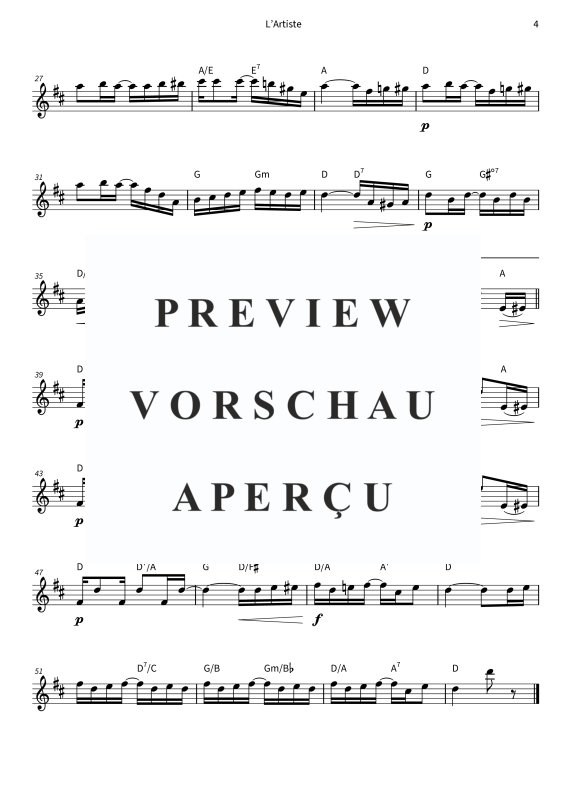 gallery: L´Artiste - The Entertainer - A Ragtime Two Step, , Klarinette in B