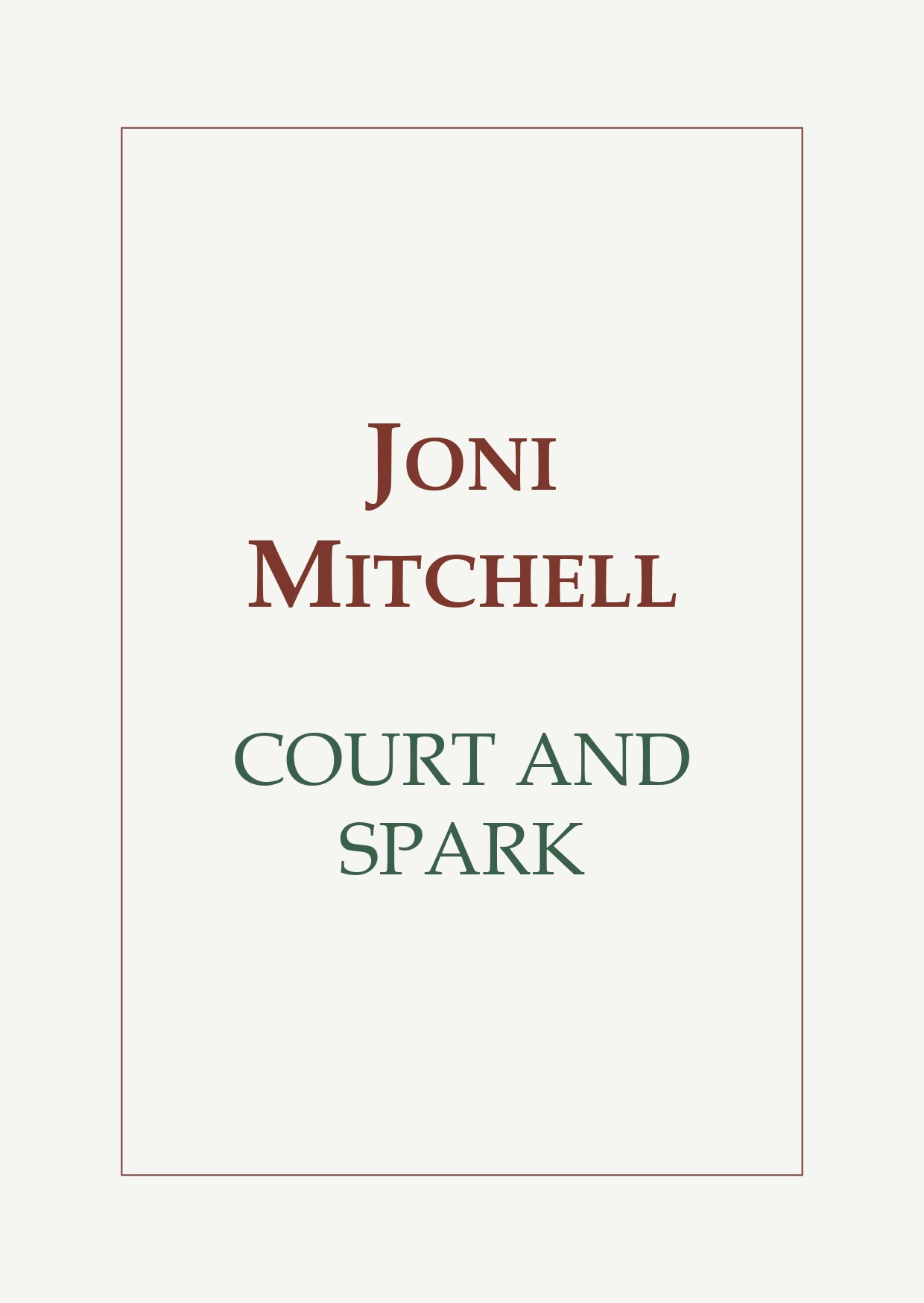 Produktbild zu: Court And Spark