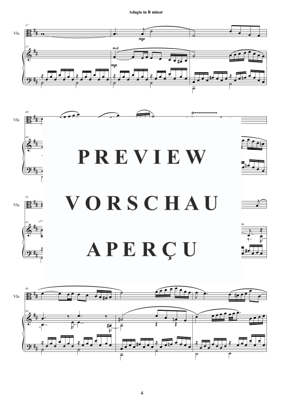Produktgalerie: Seite 6 von 10 Adagio in H-Moll, , Viola und Klavier