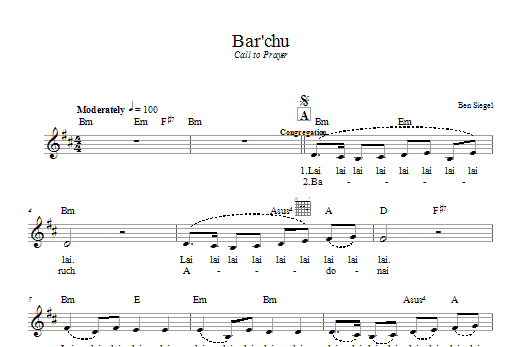 Produktbild zu: Bar'chu