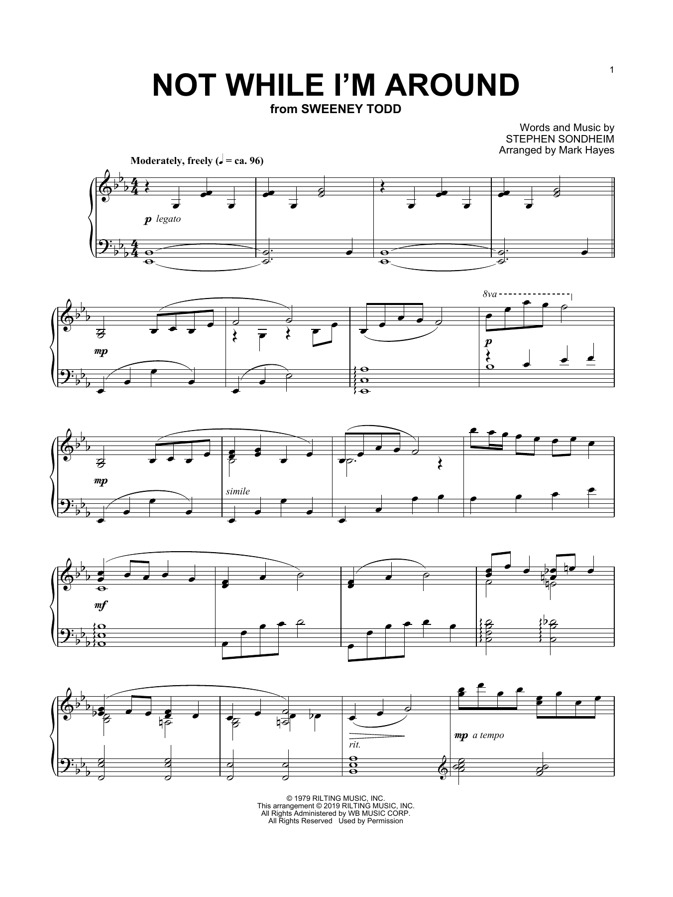 Produktbild zu: Not While I'm Around (arr. Mark Hayes)