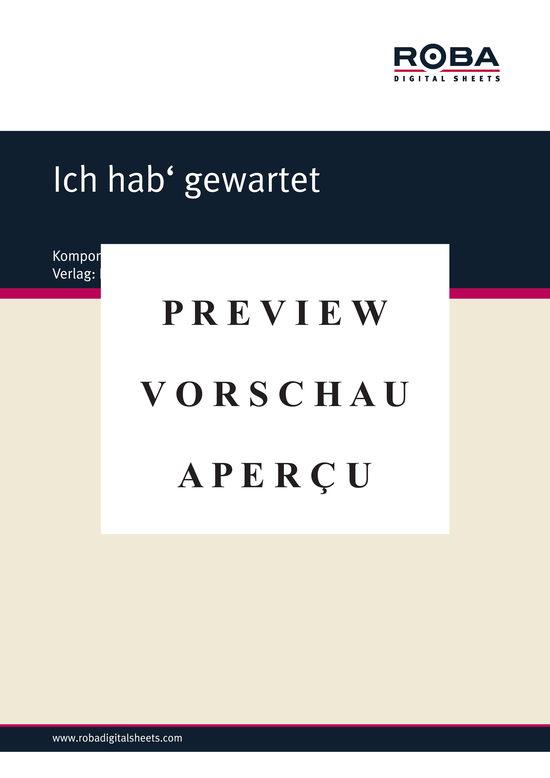 Product gallery: Page 2 of 3 Ich hab gewartet , , Piano and Voice