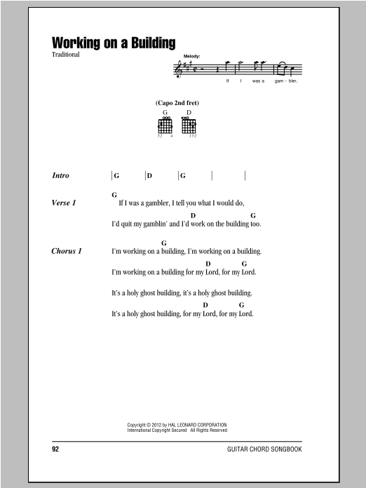 Produktgalerie: Seite 1 von 1 Working On A Building, Traditional, Gitarre