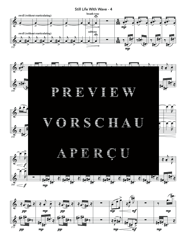 Product gallery: Page 9 of 11 Still Life with Wave, , (woodwind duet flute and alto saxophone)