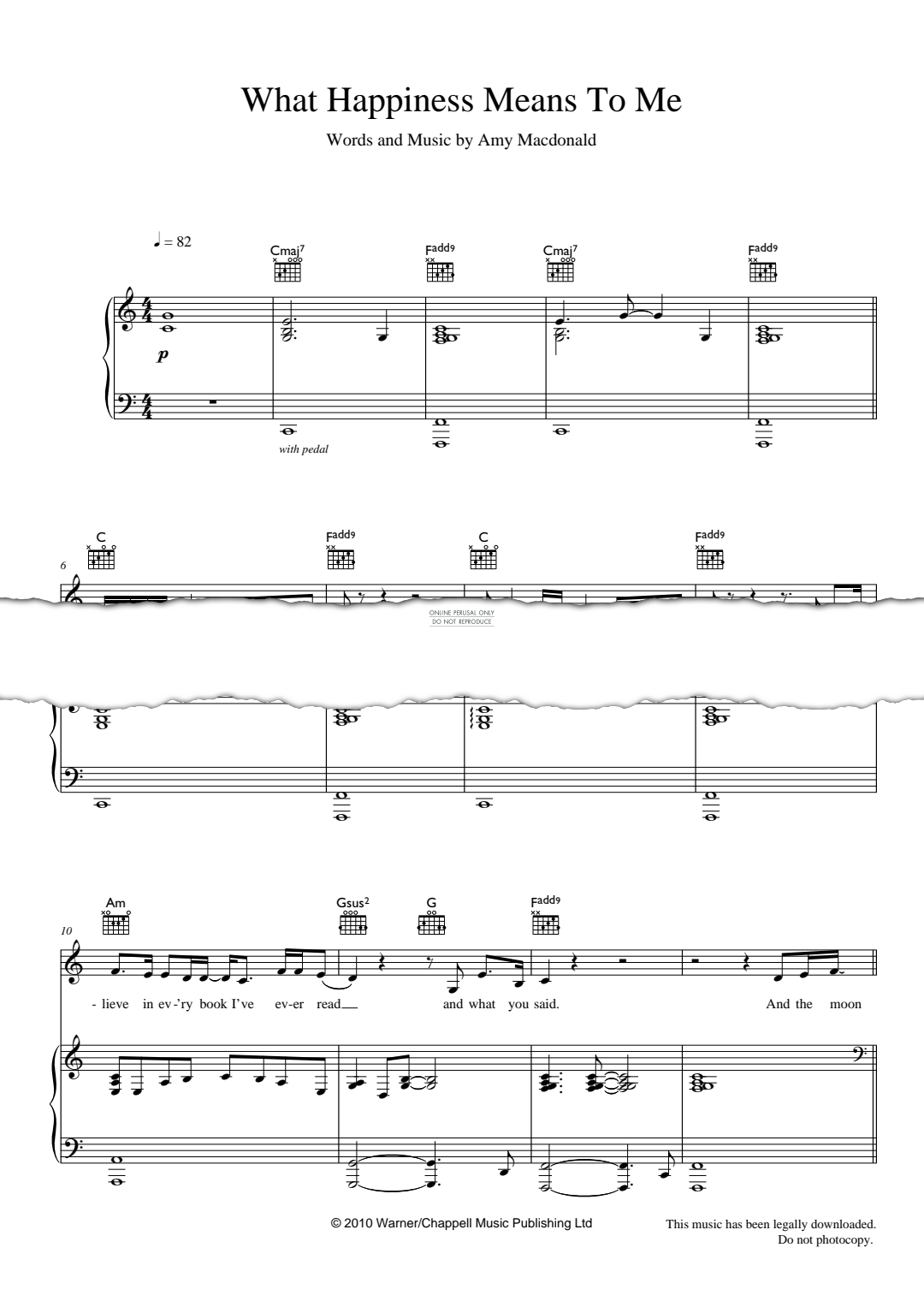 Produktgalerie: Seite 1 von 1 What Happiness Means To Me, Amy Macdonald, Gesang, Gitarre, Klavier