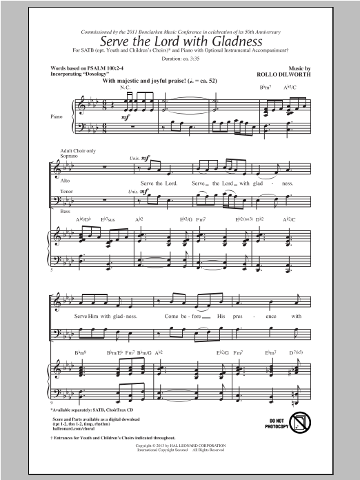 Produktbild zu: Serve The Lord With Gladness