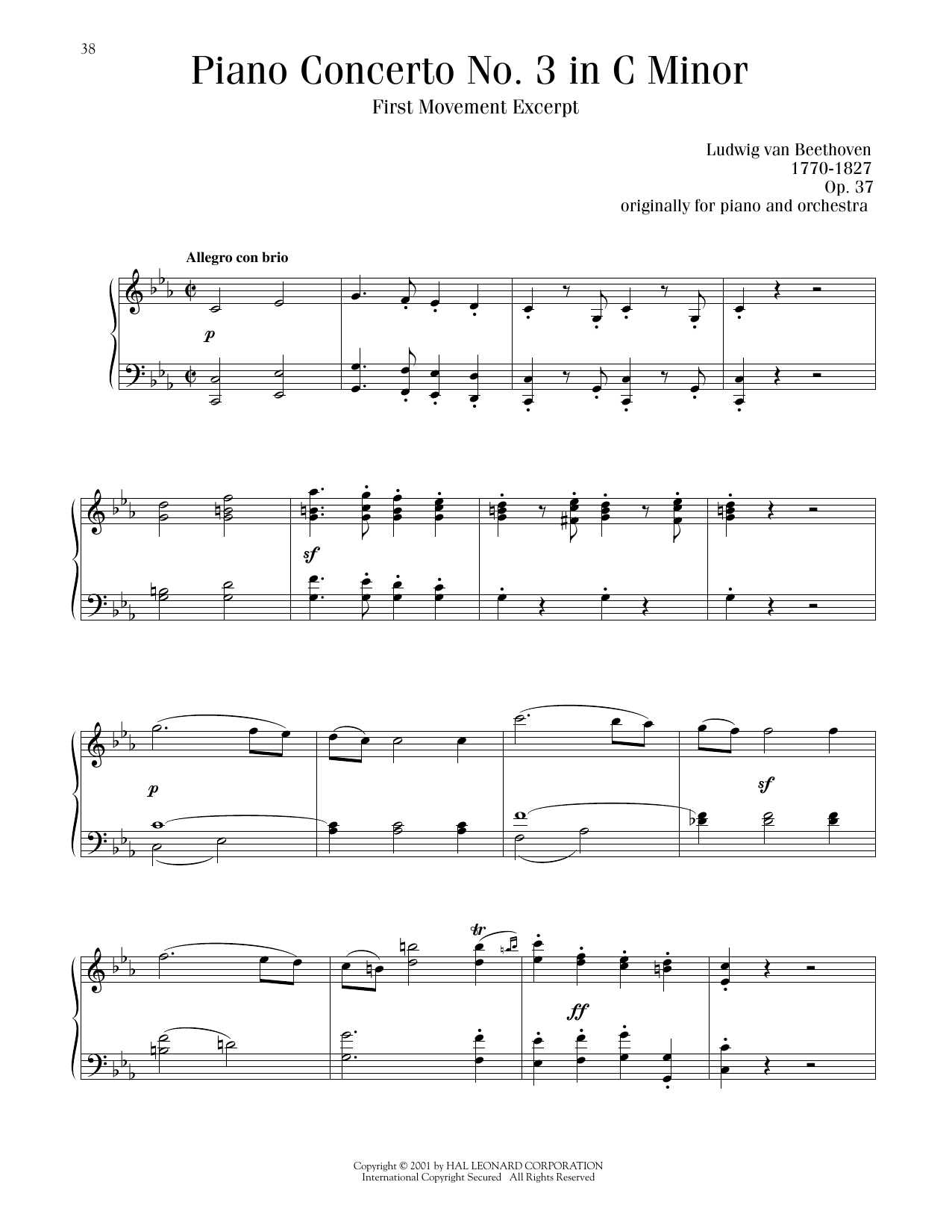 Product picture to: Piano Concerto No. 3, Op. 37