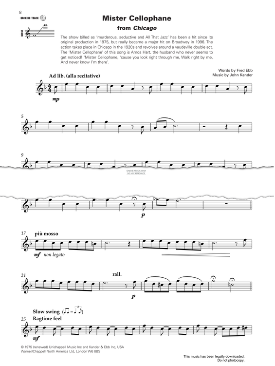 Product gallery: Page 1 of 1 Mister Cellophane, John Kander