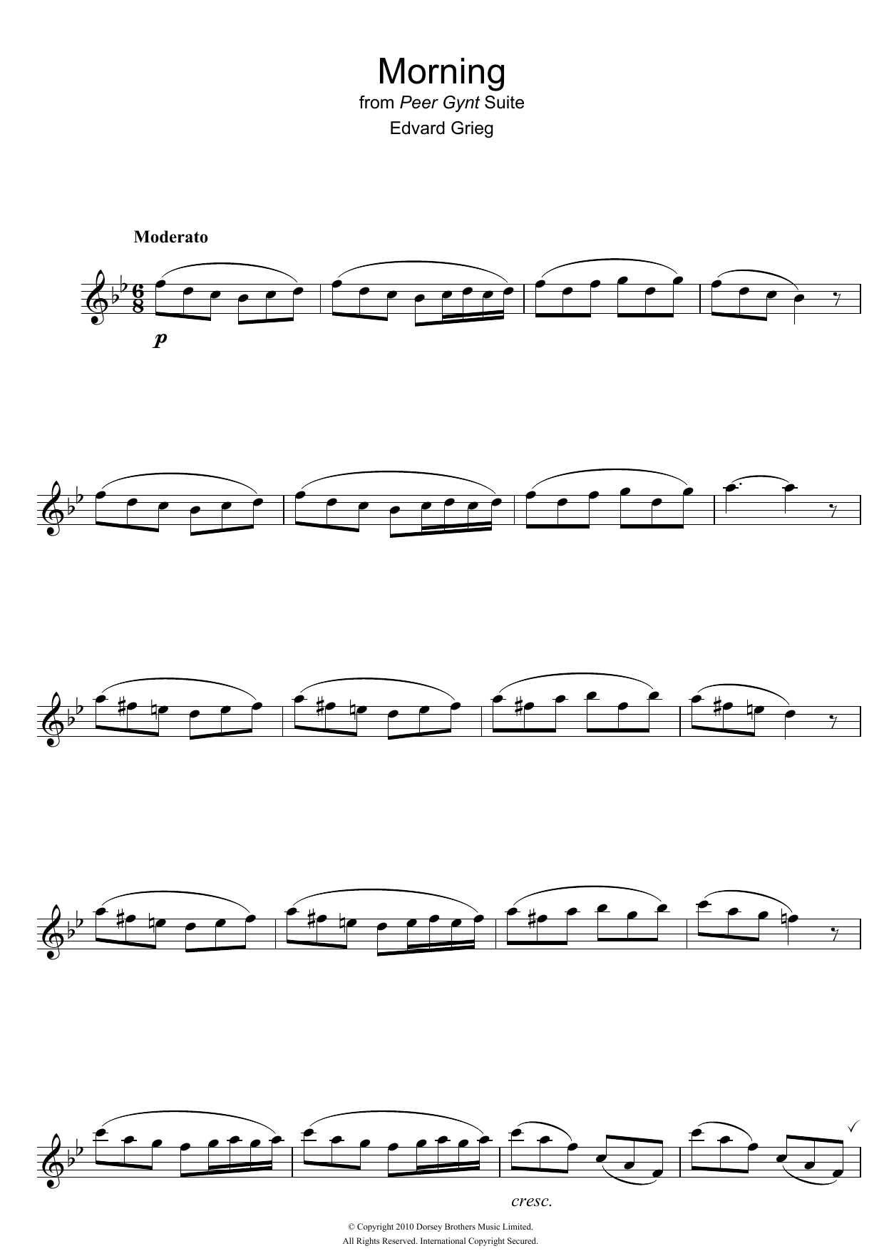 Product gallery: Page 1 of 1 Morning (from Peer Gynt Suite No.1), Edvard Grieg