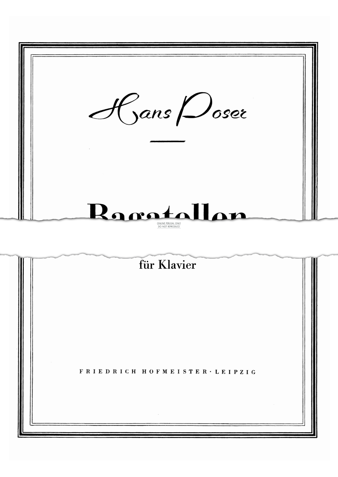 Produktgalerie: Seite 1 von 1 Bagatelles, Hans Poser, Klavier