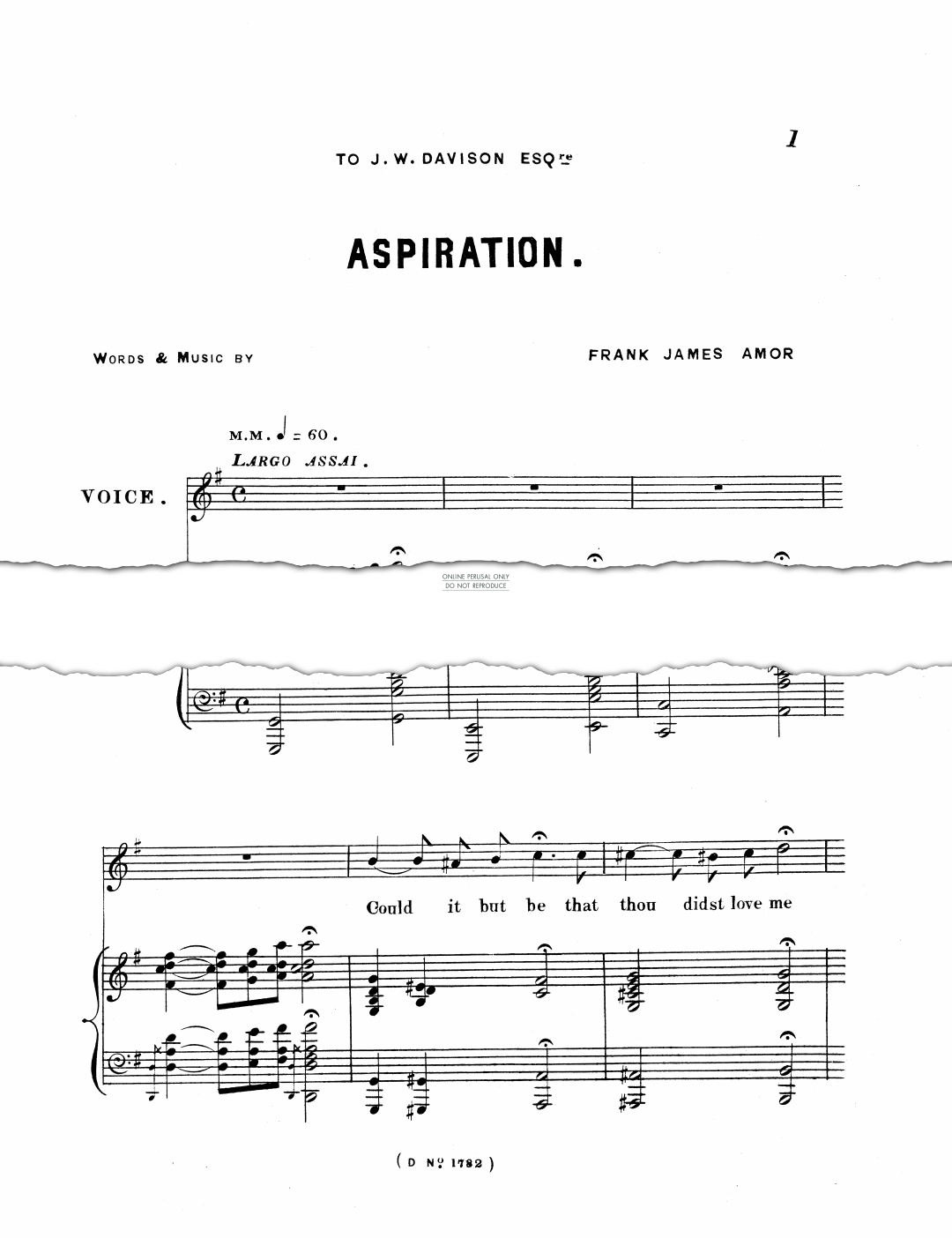 Produktgalerie: Seite 1 von 1 Aspiration, Frank James Amor, Gesang, Klavier