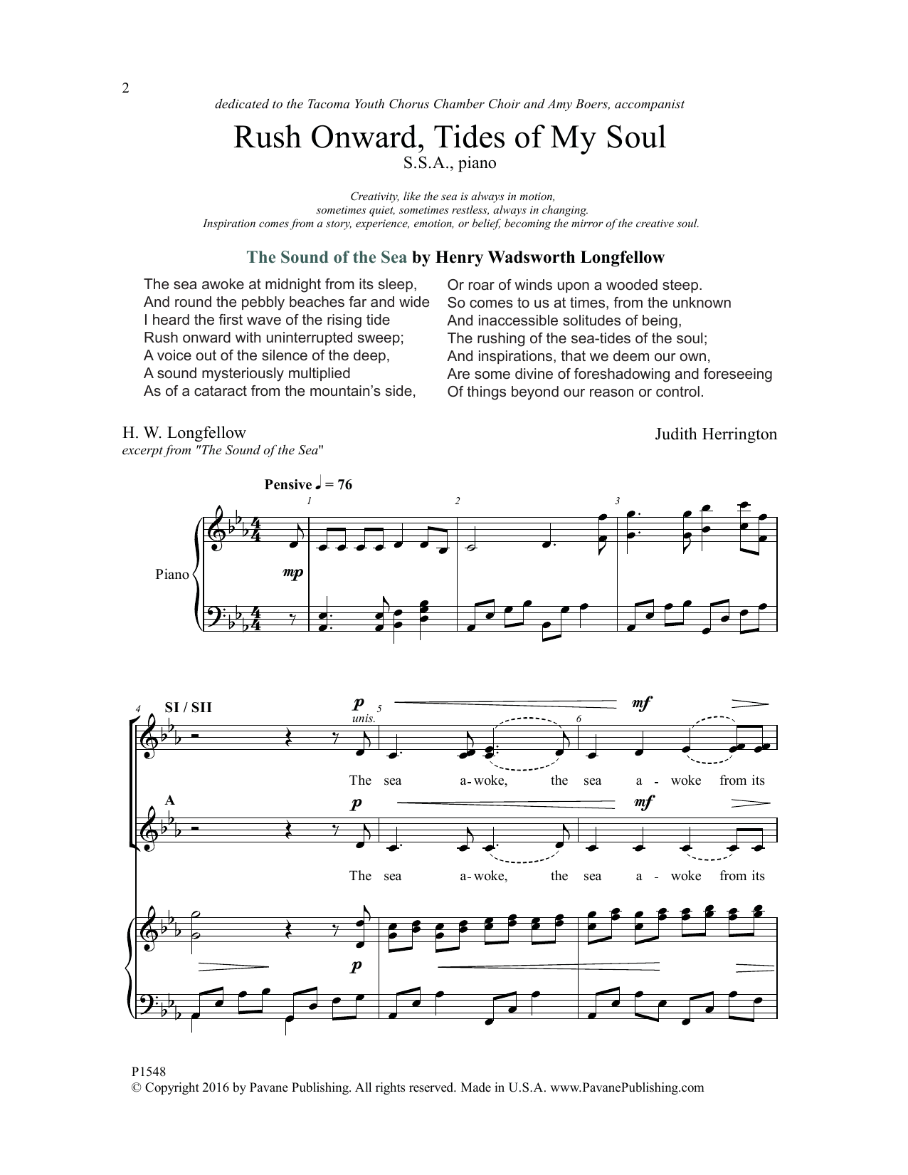 Produktgalerie: Seite 1 von 1 Rush Onward, Tides of My Soul, Judith Herrington, Chor