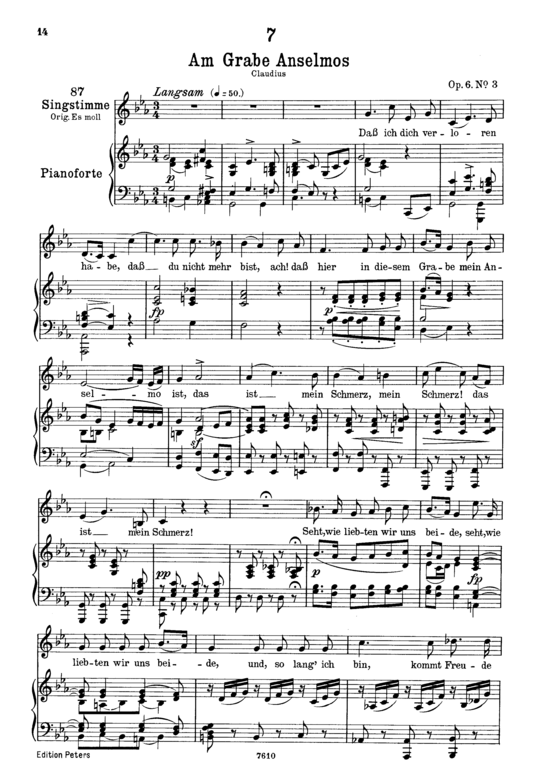 Product picture to: Am grabe Anselmos D.504Franz Schubert