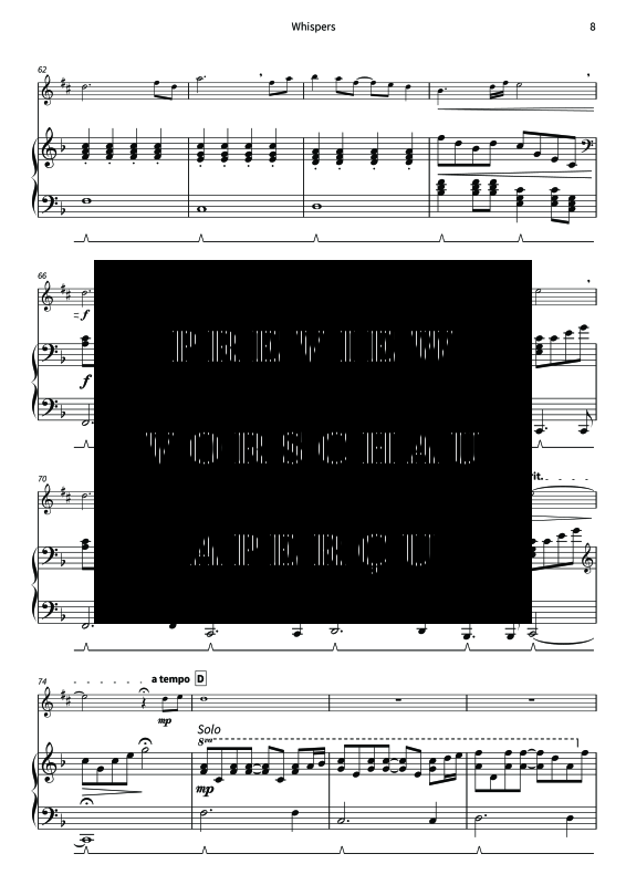 Produktgalerie: Seite 10 von 11 Whispers - Gentle Melodies for Weddings, Church, and Other Occasions, , Altsaxophon und Klavier
