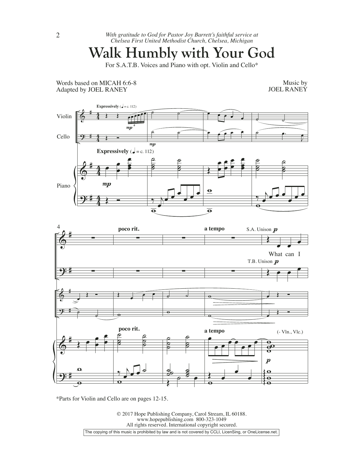Produktbild zu: Walk Humbly With Your God
