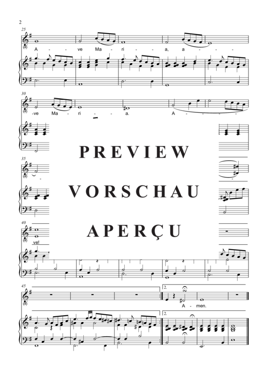 Product gallery: Page 3 of 3 Ave Maria , , Medium-Low Voice and Organ