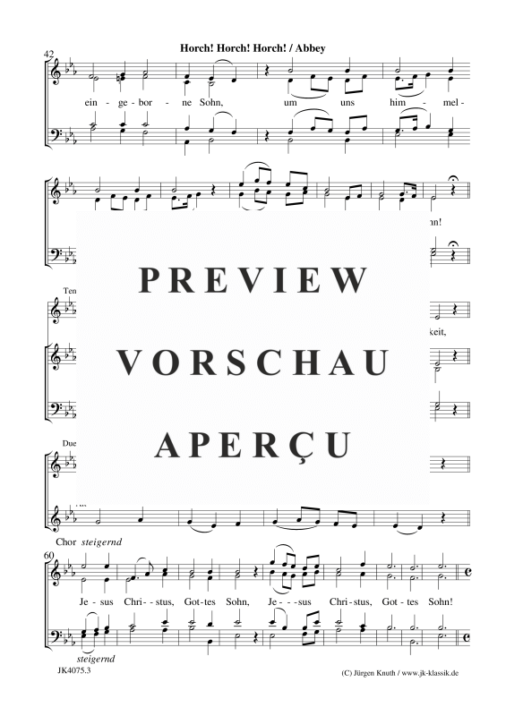 gallery: Horch! Horch! Horch!, , (Gemischter Chor)