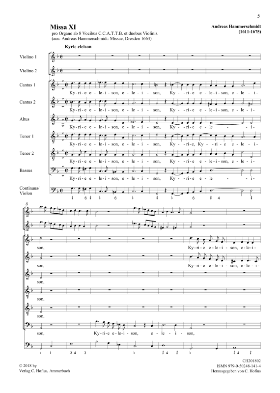 gallery: Missae XI - XVI (1663) - Band 2, , (Gemischter Chor 5-6 stimmig, 2-11 Instrumente und B.C.)