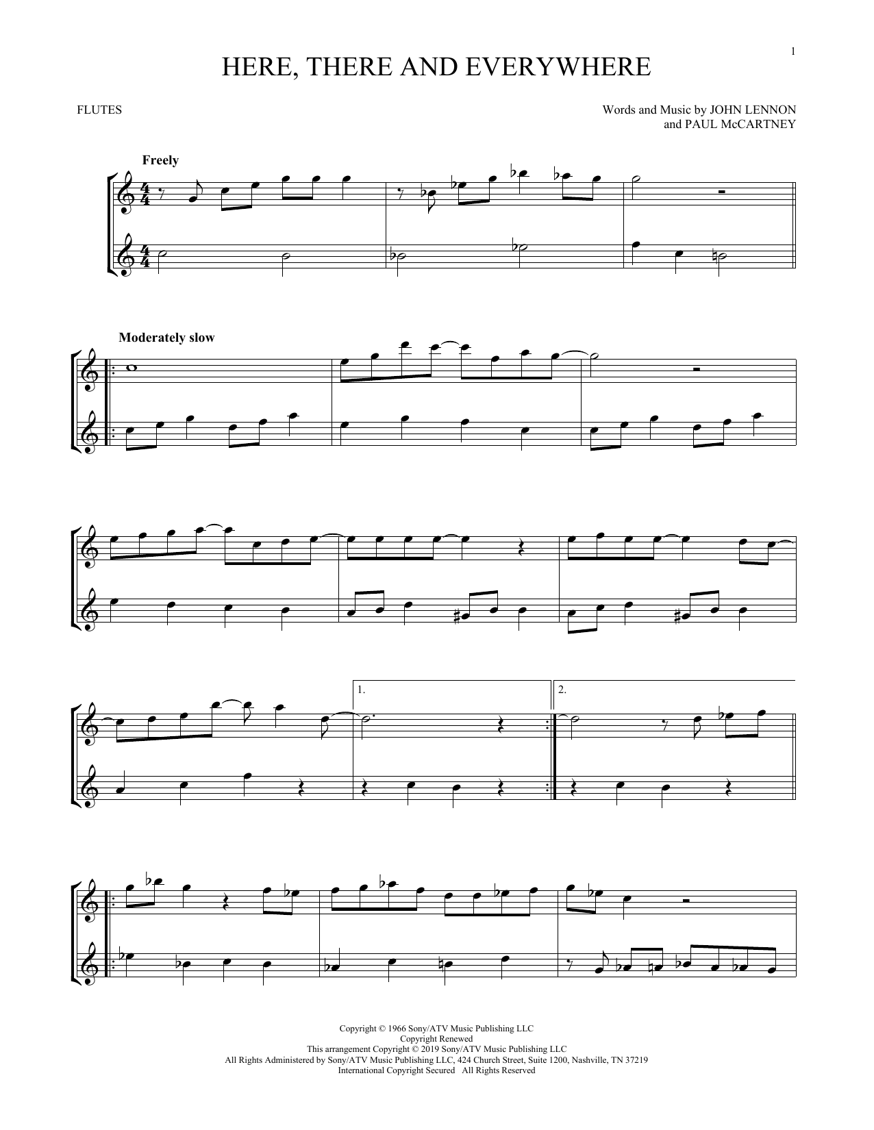 Product gallery: Page 1 of 1 Here, There And Everywhere, The Beatles