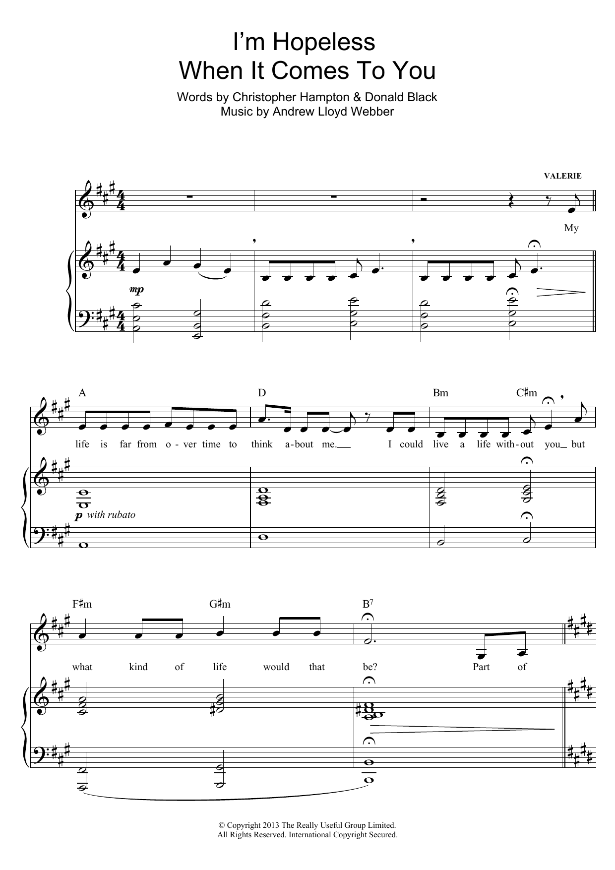Produktbild zu: I'm Hopeless When It Comes To You (from Stephen Ward)