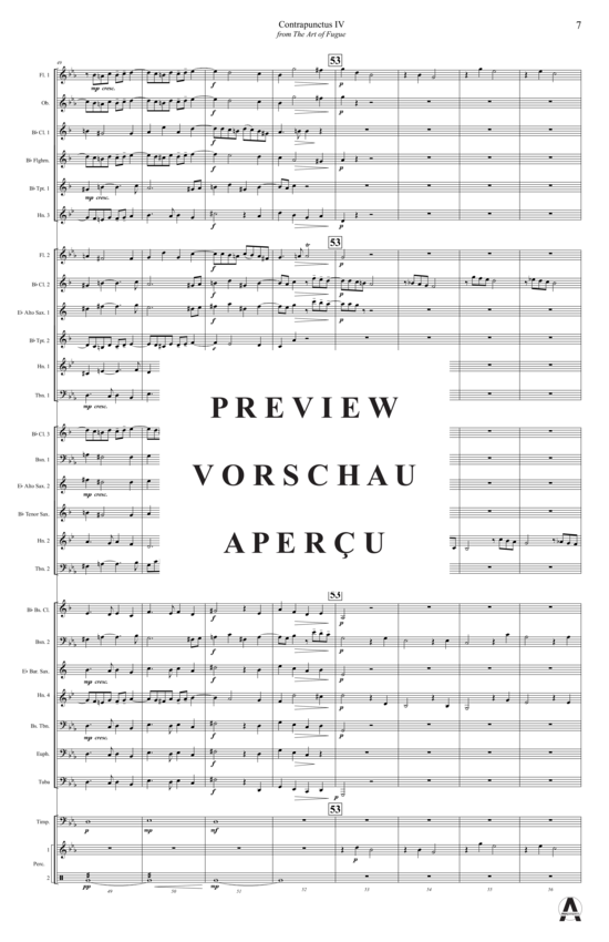 Produktgalerie: Seite 10 von 20 Contrapunctus 4 aus Kunst der Fuge , , (Concert Band)