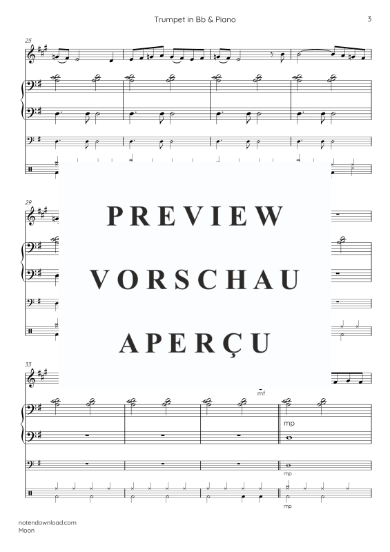 Produktgalerie: Seite 8 von 11 Moon, , Trompete in B und Klavier - E-Bass und Drum Set optional