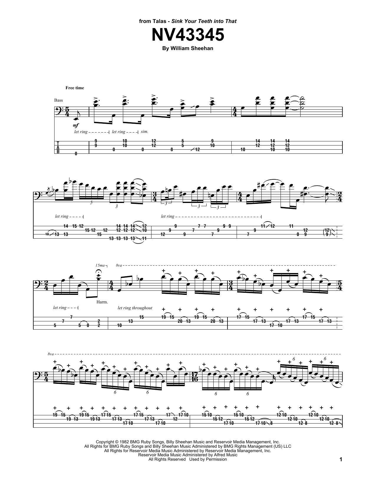 Produktgalerie: Seite 1 von 1 NV43345, Billy Sheehan, E-Bass