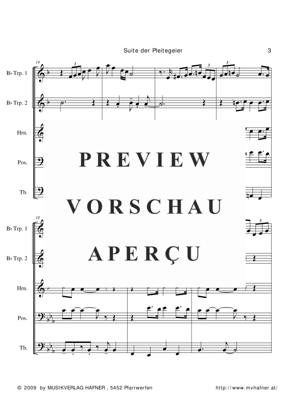 Produktgalerie: Seite 8 von 11 Suite der Pleitegeier, , (Blechbläser Quintett)