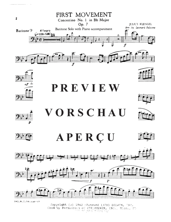 Product gallery: Page 15 of 18 Concertino No. 1 in Bb Major First Movement , , (euphonium + piano)