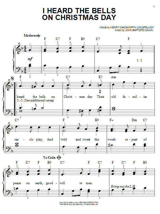 Product gallery: Page 1 of 1 I Heard The Bells On Christmas Day, Henry Wadsworth Longfellow