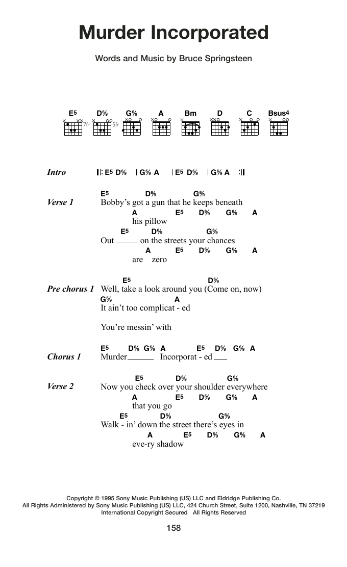 Produktgalerie: Seite 1 von 1 Murder Incorporated, Bruce Springsteen, Gitarre