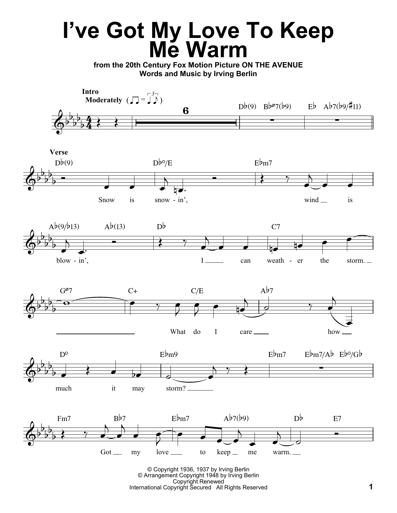 Produktgalerie: Seite 1 von 1 I've Got My Love To Keep Me Warm, Irving Berlin, Gesang