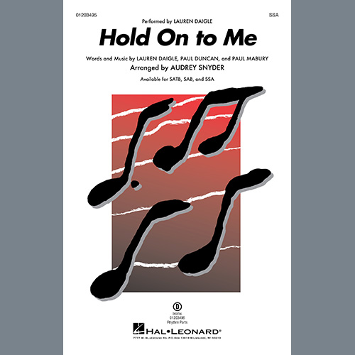 Produktbild zu: Hold On To Me (arr. Audrey Snyder)