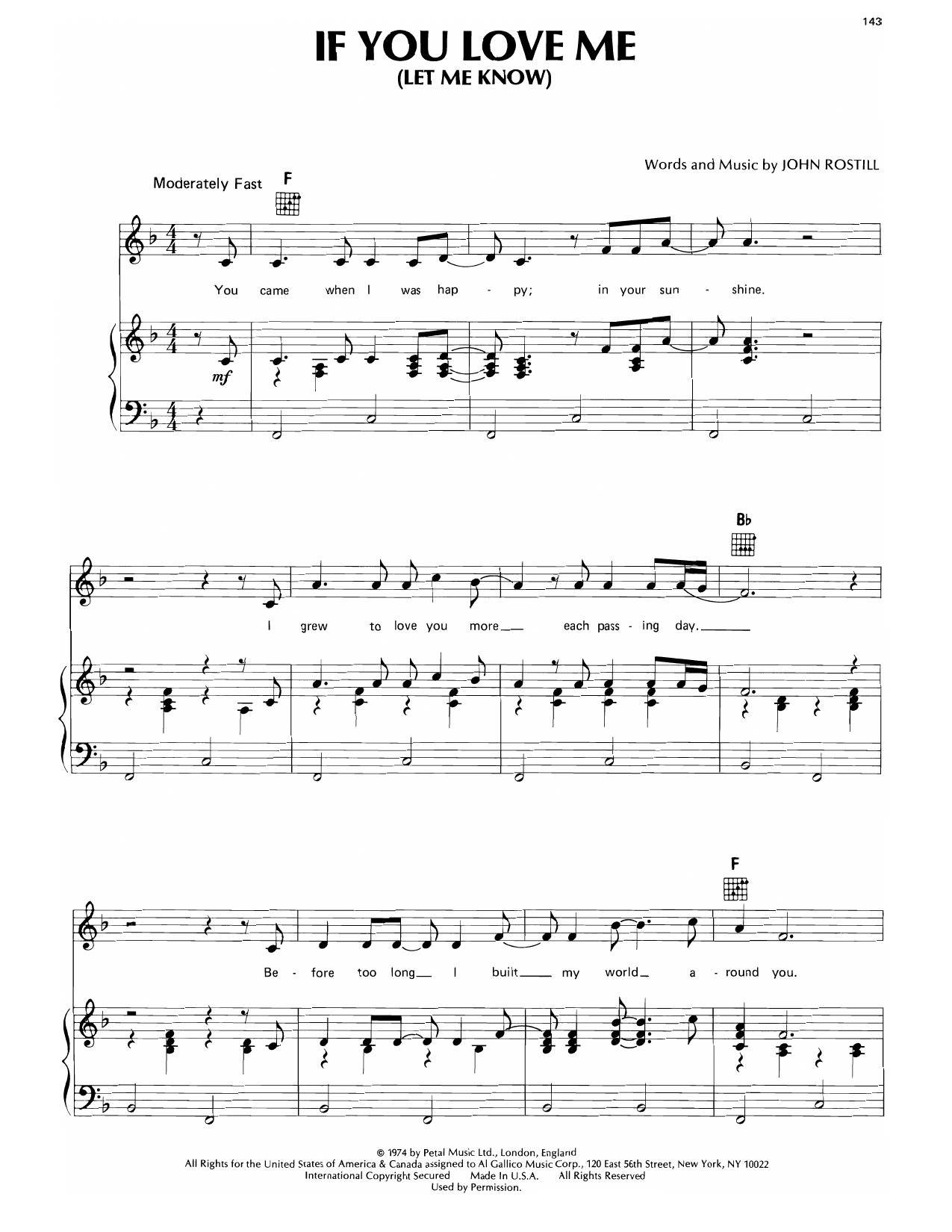 Produktgalerie: Seite 1 von 1 If You Love Me (Let Me Know), Elvis Presley, Gesang, Gitarre, Klavier
