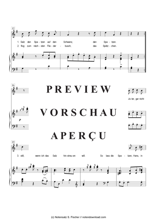 Product gallery: Page 3 of 4 Hans und die Spatzen , , Piano and Voice