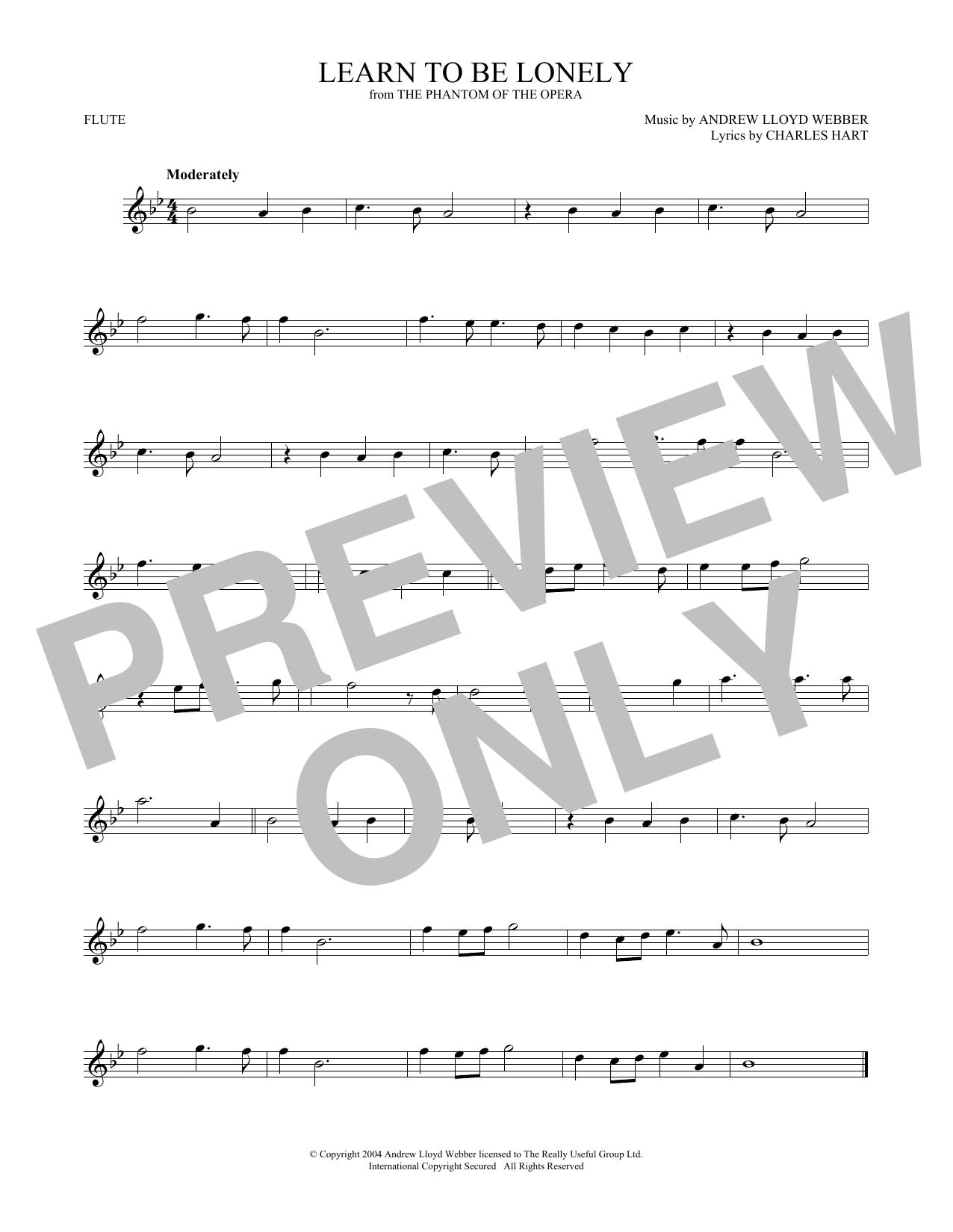 Product gallery: Page 1 of 1 Learn To Be Lonely (from The Phantom Of The Opera), Andrew Lloyd Webber