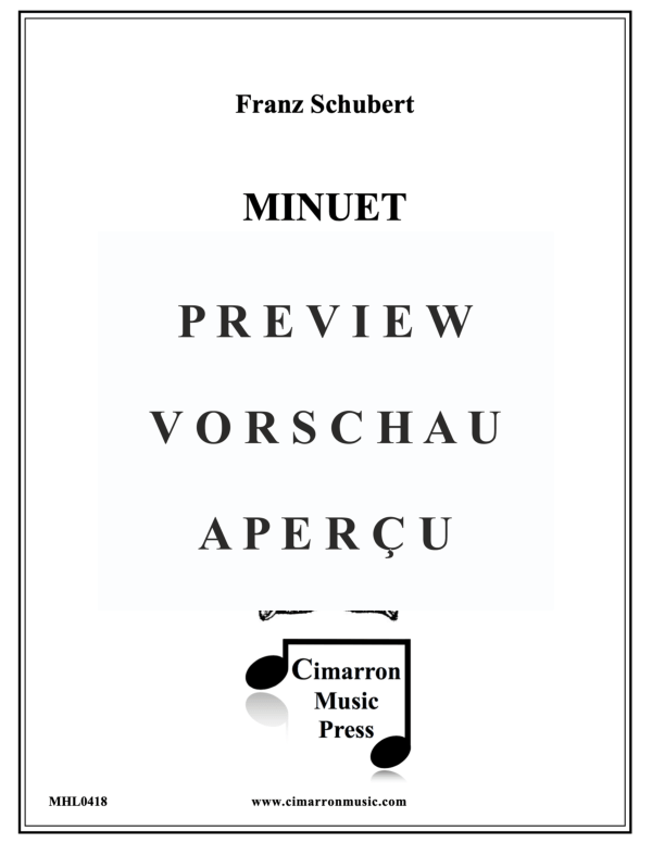 Product gallery: Page 2 of 8 Minuet from Impromptu, Op. 142 No. 2, , Horn Quartet