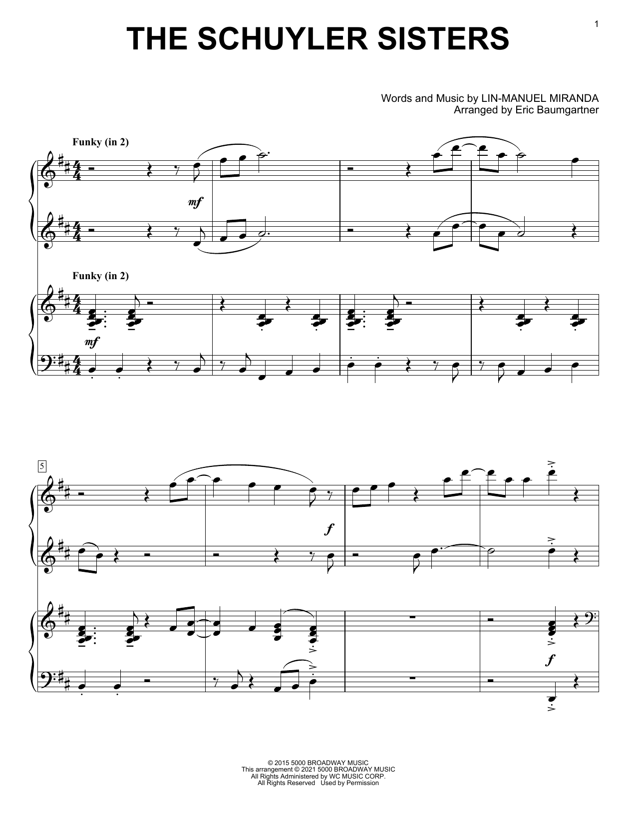 Product picture to: The Schuyler Sisters (from Hamilton) (arr. Eric Baumgartner)