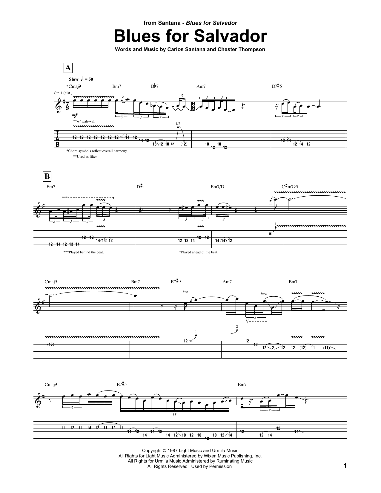 Product gallery: Page 1 of 1 Blues For Salvador, Carlos Santana