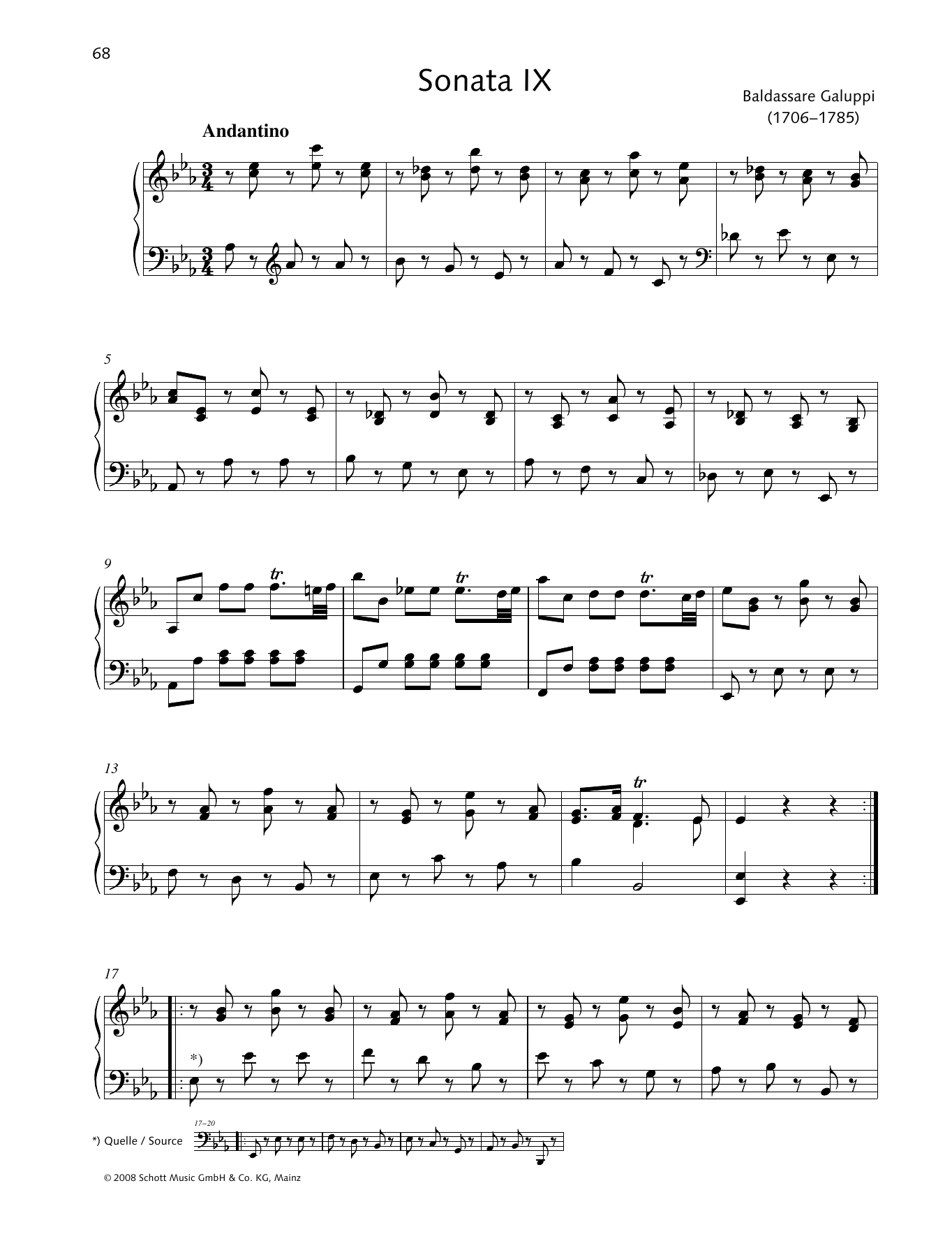 Produktbild zu: Sonata IX E-flat major