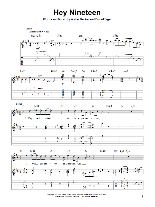 Produktgalerie: Seite 1 von 1 Hey Nineteen, Steely Dan, Gitarre