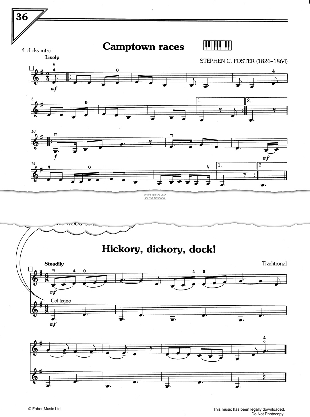 Product gallery: Page 1 of 1 Camptown Races/Hickory Dickory Dock, Traditional