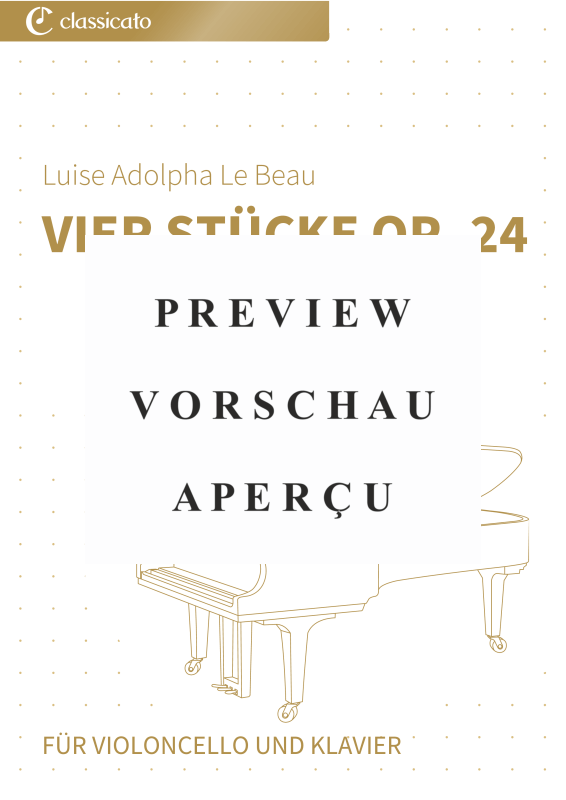 Produktgalerie: Seite 2 von 11 Vier Stücke op. 24 - Romantische Charakterstücke für Cello & Klavier - urtextnah ediert, , Violoncello und Klavier