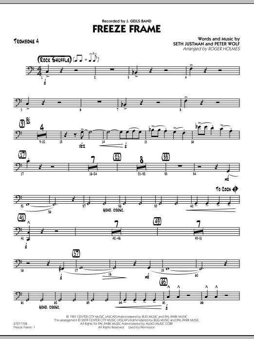 Produktgalerie: Seite 1 von 1 Freeze Frame - Trombone 4, J. Geils Band