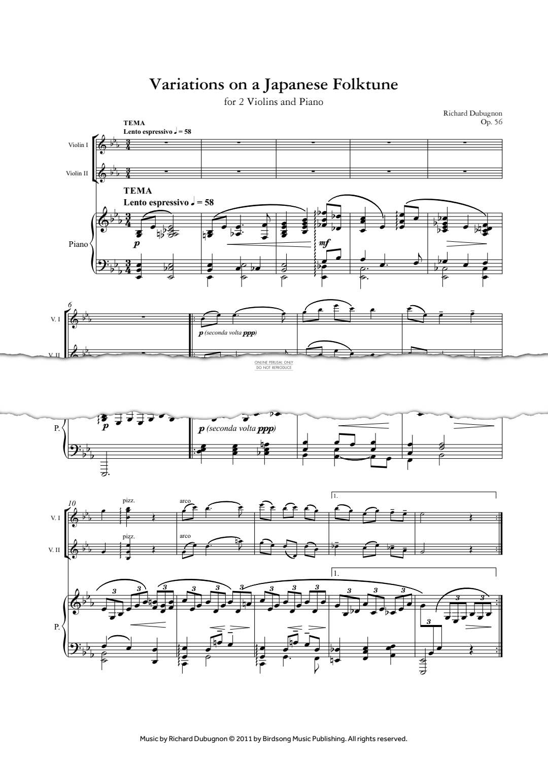 Produktgalerie: Seite 1 von 1 Variations on a Japanese Folktune, Richard Dubugnon, Klavier, Violine