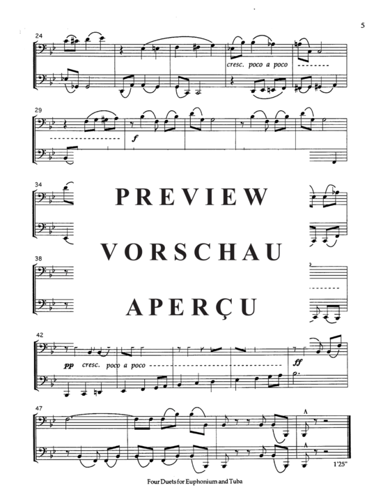 Produktgalerie: Seite 7 von 21 Four Duets , , (Tuba Duett ET oder Posaune und Tuba)