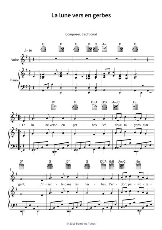 Produktbild zu: La lune vers en gerbestraditional